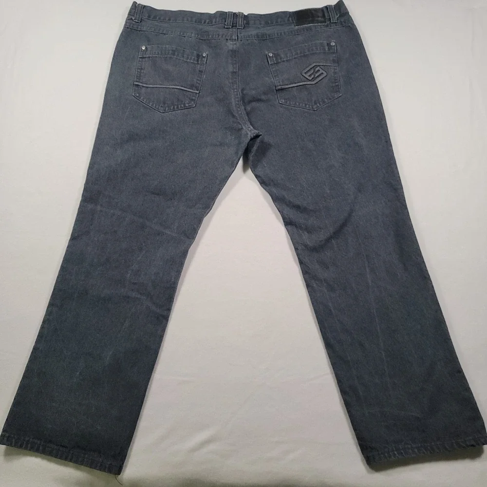 Y2k Enyce Men Jeans 48x34‎ Gray Straight Leg Denim Hip Hop Streetwear